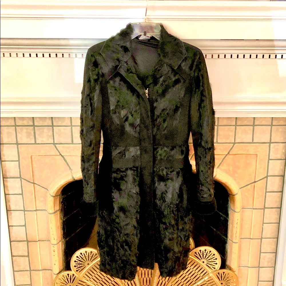 Narciso Rodriguez pony hair and suede coat
